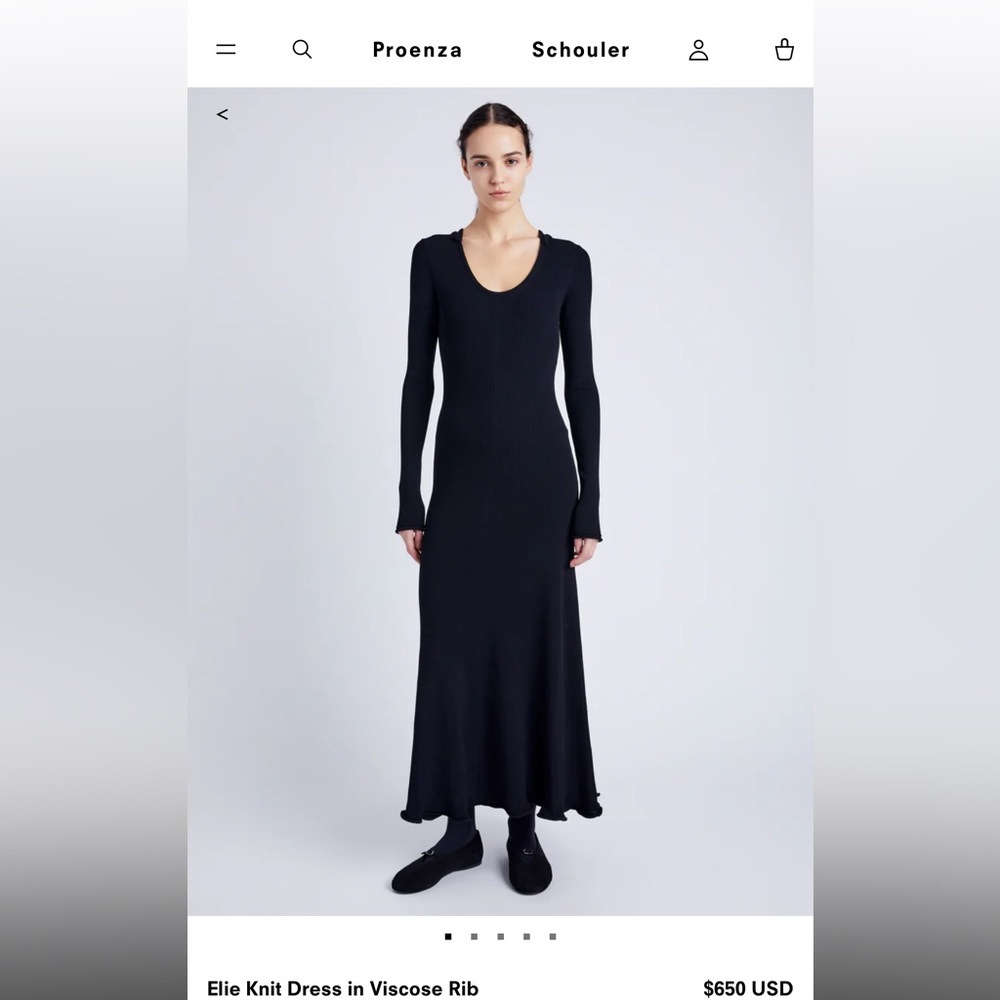 NWT proenza schouler black knit dress